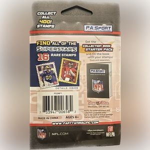 P.A. SPORT NFL Football Stamps 36 Pack - Sports Collectible Superstars **NEW**